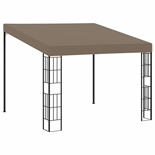 Homgoday Pavillon mit Wandmontage, Taupe, 3 x 3 m