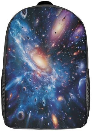 GTDKSUEVG A Sky Full of Galaxies Schulrucksack Mädchen Schulranzen Jungen Schultasche Mit Ergonomischem Design Rucksack Campus Backpack Teenager Modisch Rucksäcke 17inch