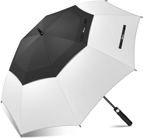 NINEMAX Golf Regenschirm Groß Sturmfest XL, Großer Regenschirm Sturmfest