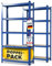 Floordirekt Schwerlastregal, 2er Set, blau 200 x 120 x 60 cm Steckregal, Kellerregal, Lagerregal, Werkstattregal, Werkbank - 5 verstellbare Böden (Lakota)