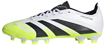 adidas Unisex Predator League Multi Ground Football Boots, FTWR White/core Black/Lucid Lemon, 7.5 UK