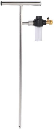 Qcwwy Deep Root Tree Watering Tool,Stainless Steel Root Feeder with Fertilizer Bottle Watering Wand Irrigation Fertilizing Spike Watering Stake with Valve T Handle