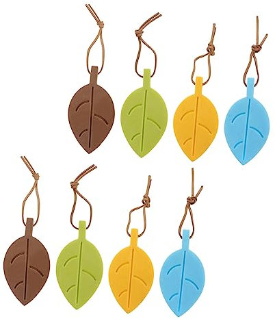 NUOBESTY 8pcs Leaf Door Stopper Silicone Door Stops Security and Safety Protectors