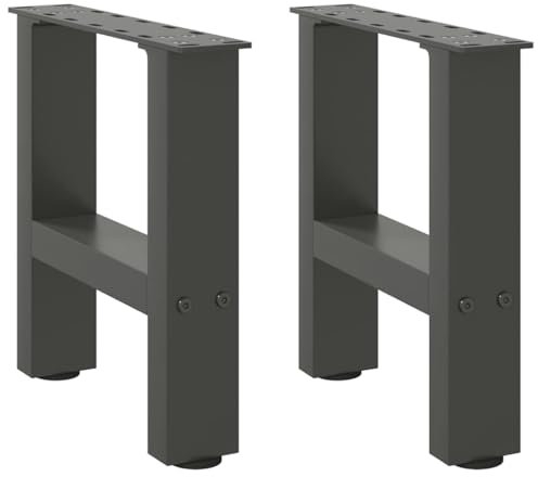 vidaXL Couchtischbeine Anthrazit 2 Stk. 30x(30-31) cm Stahl