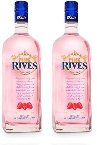 RIVES Pink ginebra botella 70 cl (Paquete de 2)