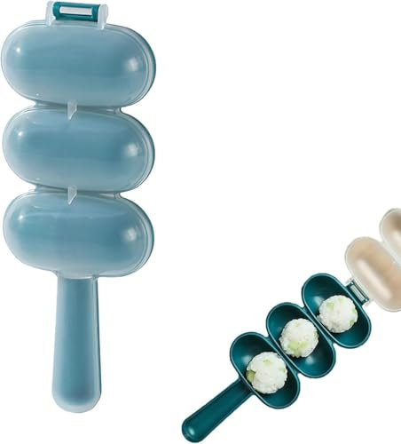 1Pc Blue Rice Ball Shaker,Rice Ball Molds,DIY Ball Shaped Kitchen Tools Shakers Food Decor for Kids DIY Lunch Maker Mould,Sushi Plates Rice Ball Mold Shaker Sushi Maker Mould,Specialty Plates