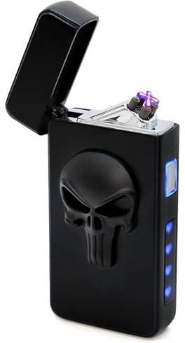 Accendino elettrico Rolls, regalo per uomo, gadget fantastici, accendino a forma di teschio, regalo di compleanno unico per uomini, per riempire la calza della Befana, da Rolls Plasma Lighter (teschio
