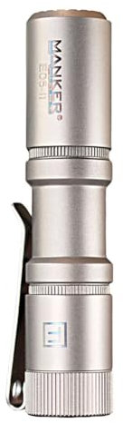 Manker E05 II(Ti-Bead Blasted, High CRI,4000K,R9080) Compact EDC Flashlight,519A 800 Lumens,IPX8 Waterproof (with Filter)