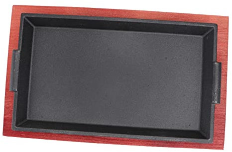 ULTECHNOVO Cast Iron Skillet Iron Frying Pan Non-Stick Baking Tray BBQ Plate Grill Roasting Dish Chic Steak Frying Pan