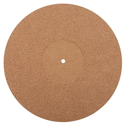 Korkmatte für Plattenspieler 12 Zoll, Braune Vinyl Schallplatten Unterlage | Zubehör für Record Player und Record, Leichte Ausführung, Vibrationsreduzierend, Praktisch für Geschenk