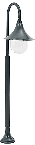 IBUQDDV Garten-Pollerleuchte E27 120 cm Aluminium Dunkelgrün, Außenleuchte mit E27-Fassung für funktionale und sichere Beleuchtung, langlebige Aluminiumkonstruktion