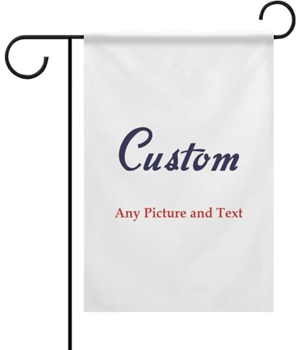 Bandiera da giardino personalizzata, bandiere personalizzate per esterni con qualsiasi immagine e testo, double face, 30,5 x 45,7 cm