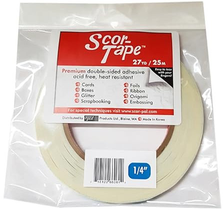 Scor-Pal Scor-Klebeband, transparent, 1,27 cm x 8 m