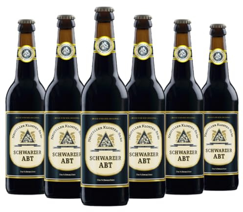 Neuzeller Kloster-Bräu - Schwarzer Abt (6 x 0,5l) - Das Schwarzbier - feiner röstmalziger Geschmack - leicht süßlich