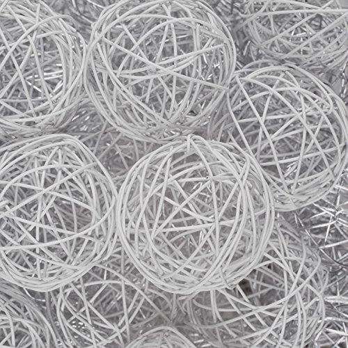 Drahtbälle, Drahtkugeln. Ca 30 mm. 10 Stück. Farbe: Lichtgrau, grau, weiß Weiss