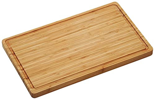 Kesper 58152 Profi-Schneidebrett aus Bambus, 45 x 27 x 3,5 cm, Natur