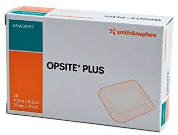 Smith & Nephew 99XX0343 Opsite Plus Waterproof Dressing, 6.5cm x 5cm, Pack of 25