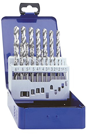Exact 32003 EVENTUS Spiralbohrer Satz, 1-10mm, 19-teilig, HSS-G, DIN 338