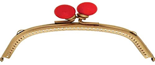 Prym 615164 Taschenverschluss Alegra messingfarbig gebürstet, Brass, braun, 12,5 x 5,5cm