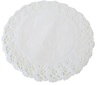 AXENTIA Tortenspitzen rund 36 cm weiß 6 Stück