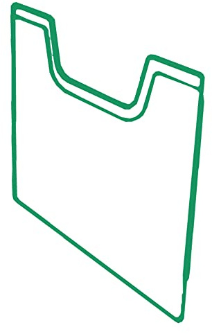 Exacompta 64537D Deckplatte Hoch für Prospekthalter DIN A4 zum selbst montieren 0,6 x 23,9 x 23,2 cm grün Flyerhalter Zeitschriftensammler