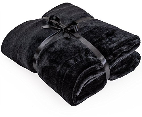 Viva – Mikrofaser-Decke, 220 x 240 cm 220 x 240 cm Schwarz