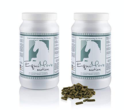 Doppelpack (3 kg) EquiMove Motion; Hyaluronsäure, MSM, Glucosamin, GLME, Extrakte, Vitamine, Mineralien | für Gelenke, Sehnen und Synovia deines Pferdes