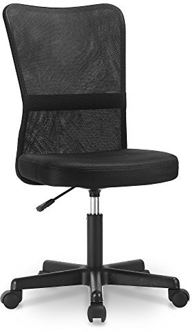 Life Carver Mesh Middle Back Executive Adjustable Swivel Office Chair Lumbar Support Computer Desk Chair (Black)
