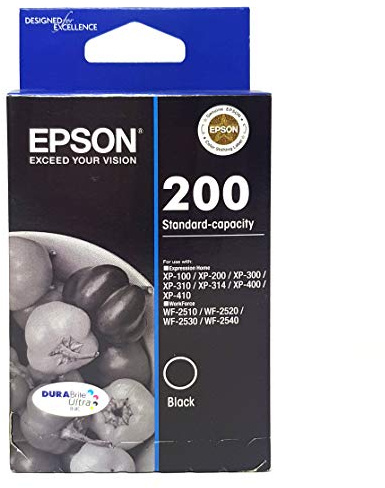 Epson C13T200192 Black Ink Cartridges (Original, Pigment Ink, Black, Expression Home XP-300, Expression Home XP-100, Expression Home XP-400, WorkForce WF-2540,..., 200 Pages)