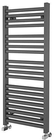 The Bath People 69275 Tango Wall Mounted Double Layer Heated Towel Ladder Rail Bathroom Radiator 1200 x 500 – Anthracite