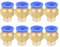 sourcing map Lot de 8 raccords pneumatiques droits G1/4 mâle x 12 mm