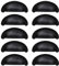 sourcing map 10pcs Bin Cup Pulls Drawer Handle Pull 2.8 Hole Center Painting Black Hardware for Drawer Door Cabinet Cupboard Wardrobe Dresser Replacement