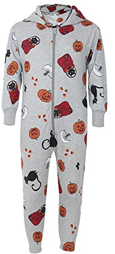 A2Z 4 Kids Kids Unisex Kids Unisex Skull & Cross Bone Print - Cotton Onesie Halloween Grey._11-12