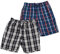 LAPASA Lot de 2 Shorts de Pyjama Homme 100% Coton Court Short de Détente & d'Intérieur Maison Pyjacourt avec Poches M92 Noir & Blanc, Bleu Marine & Rouge XXL