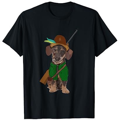 Rauhaardackel Jagdhund Jäger Jagdgebrauchshund Teckel T-Shirt