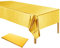 ELECLAND Kunststoff Gold Tischdecke, Metallic Gold Kunststoff Tischdecke 137 x 274 cm Rechteck Goldfolie Tischdecke für Hochzeit, Babyparty, Geburtstagsparty Dekoration