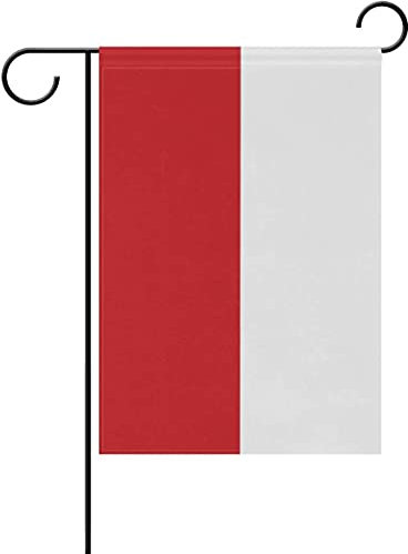 Mflagperft Drapeaux de jardin de Pologne - 30,5 x 45,7 cm - Double face - Couleurs vives et résistantes à la décoloration - Petits drapeaux polonais pour décoration intérieure et extérieure (Pologne)