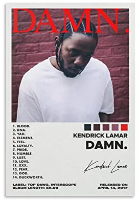 OFITIN Kendrick Poster Lamar – Verdammtes Poster Album Cover Poster für Zimmer ästhetisches Poster dekorative Malerei Leinwand Wandkunst Wohnzimmer Poster Schlafzimmer Gemälde 30 x 45 cm
