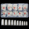 yufana 500 Pcs Tips d’Ongle en Acrylique Transparent,Couverture Demi Faux Ongles Tips,Faux Ongles Capsules French Naturel Acrylique Tips Art Pointu Ongles Ongles Français (Blanc, 24 * 9 * 3.5)