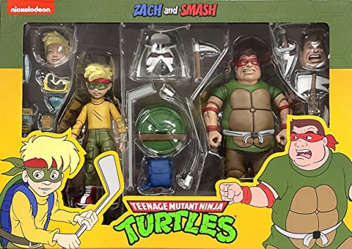NECA Teenage Mutant Ninja Turtles Zach & Smash Actionfiguren-Set zum Sammeln, 17,8 cm