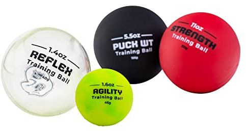 franklin sports Stickhandling Balls Training Aid - Hockey Balls Training Aid - Four Balls Included - Deke Kit