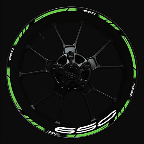 Felgenband Aufkleber-Set Für Vorder- Und Hinterradnabe Verbesserte Dekoration Für Kawasaki Z650 Motorrad Logo Z 650 Felgenaufkleber(Color:13)