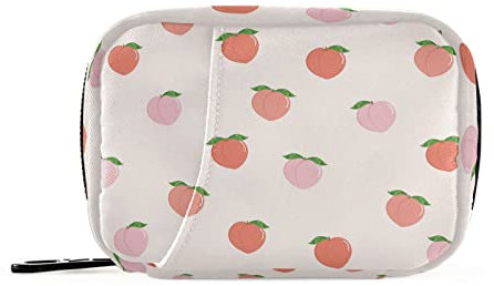 Moyyo Cute Pink Peach Weekly Pill Organiser 7 Day Pill Box with Bag, Multiple Pockets Travel Pill Boxes Tablet Box Portable Daily Medication Organizer Dosette Box for Vitamin Supplement