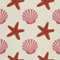 HEKO PANELS Oxford Wasserdichte Meterware Canvas-Stoff Polyester Zum Nähen Dekostoffe Wasserabweisend Blickdicht Muscheln Seesterne 1 Meter 155 x 100 cm
