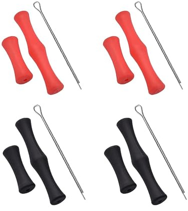 AMYXIYUAN Fingerschutz für Bogenschießen, Fingerschutz, weich, wiederverwendbar, Silikon, Bogenschießen, Fingerschutz, Bogenschießen, Fingerschutz, Bogenschießen, Fingerschutz (schwarz rot), 4 Stück