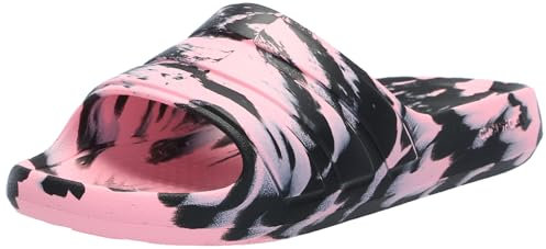 adidas Unisex Adilette Flow Slide Sandal, Pink Spark/Black/Pink Spark, 5 US Men