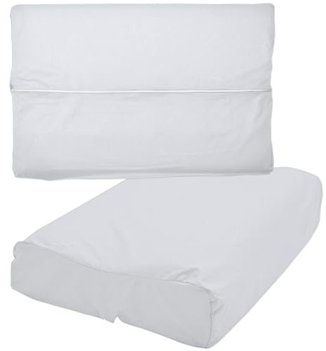 Universal Kissenbezug 30 x 50 cm Weiß Premium Nackenstützkissen Bezug Baumwolle mit Reißverschluss Gesundheitskissen Überzug Nackenkissen Universalbezug Kissenhülle - Viele Farben
