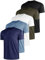 E-LIINJOYE 5 er Pack Sport Herren Tshirts Schnelltrocknend Atmungsaktive Männer Sommer Funktionsshirt Trainingsshirt Fitness Laufshirt Rundhals Kurzarm T Shirt Herren Set，4XL 5P3
