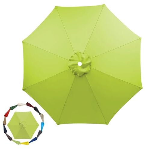 Repuesto Para Sombrilla Patio | Toldo De Poliéster De 200cm 270cm 300cm | Cubierta De Sombrilla De Tela De Repuesto, Para Jardín, Patio, Piscina, Terrazas, Sombrilla En Voladizo(Color:Grass green,Size