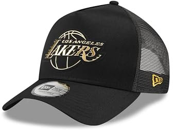 New Era Los Angeles Lakers Truckercap schwarz Teamlogo Basketball Kappe Snapback Mesh - One-Size